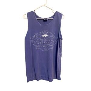 Comfort Colors Small Purple Tank Top University of Arkansas Razorbacks Shirt